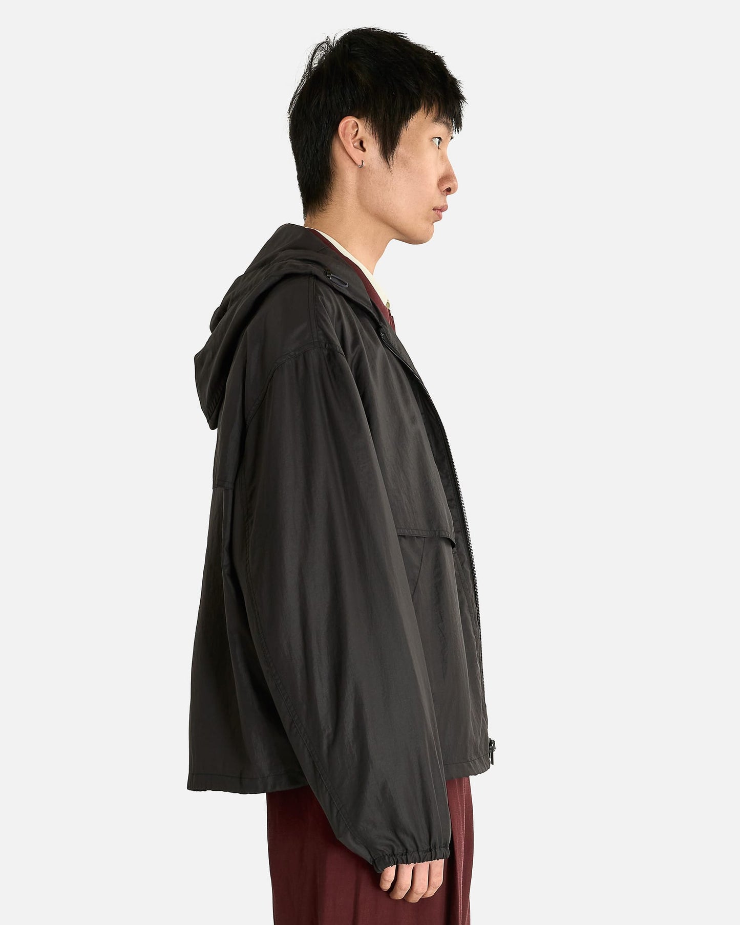 Lemaire Men's Jackets Windbreaker in Ash Black