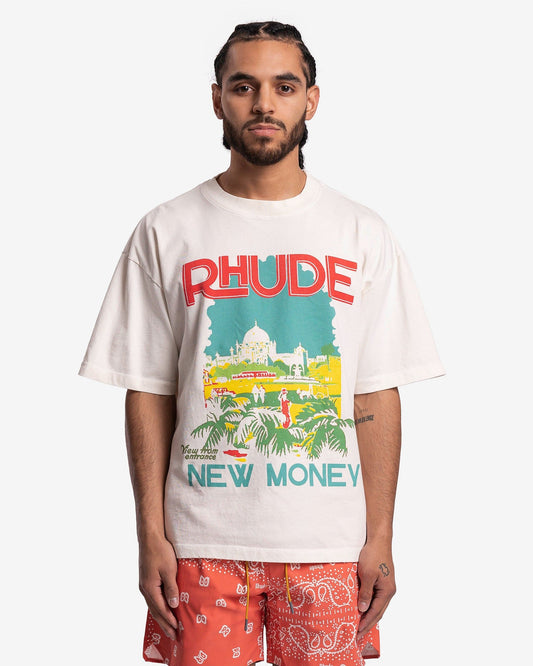 Rhude Men's T-Shirts Windowsill T-Shirt in Vintage White