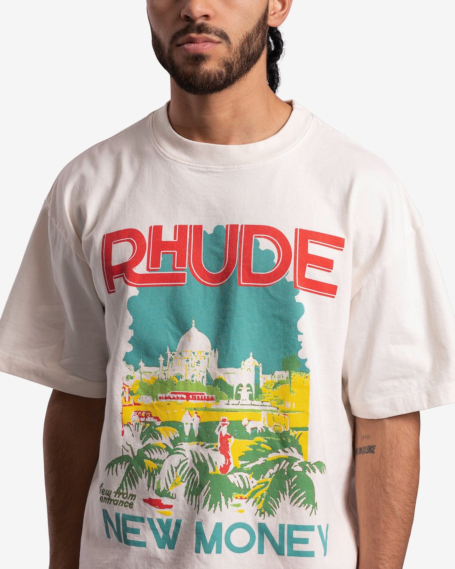 Rhude Men's T-Shirts Windowsill T-Shirt in Vintage White