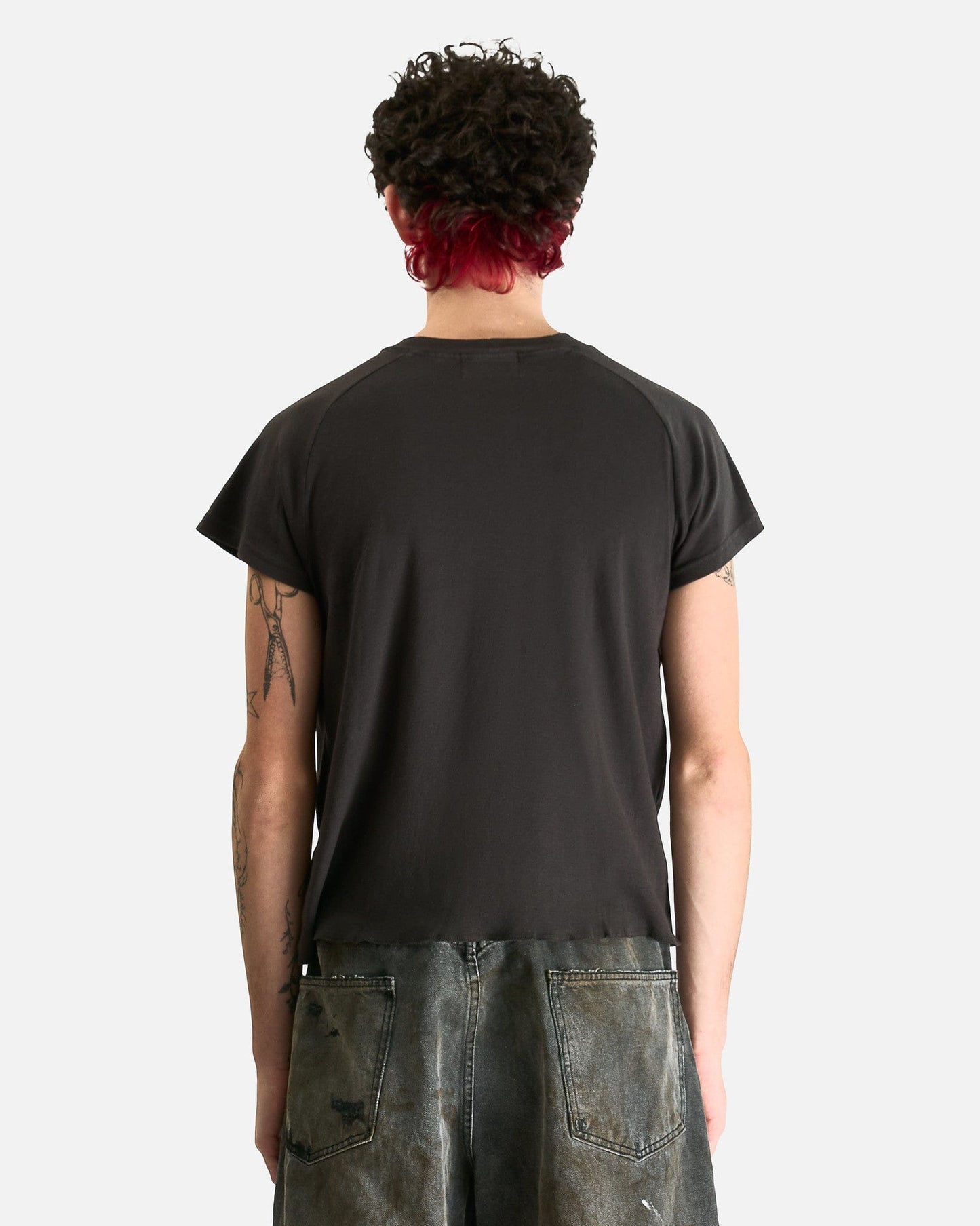 Enfants Riches Deprimes Men's T-Shirts Woman in Sheet Raglan T-Shirt in Faded Black