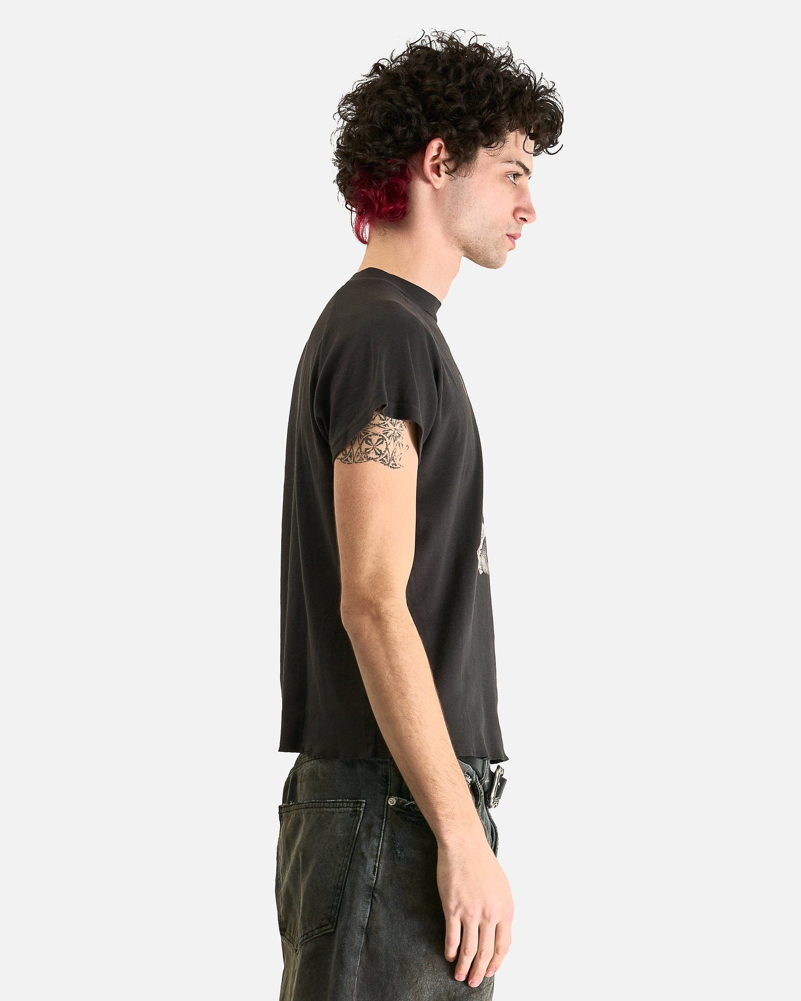 Enfants Riches Deprimes Men's T-Shirts Woman in Sheet Raglan T-Shirt in Faded Black