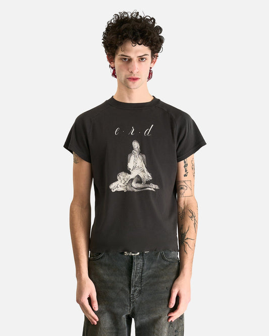 Enfants Riches Deprimes Men's T-Shirts Woman in Sheet Raglan T-Shirt in Faded Black