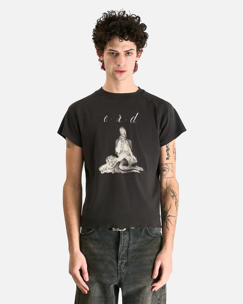 Enfants Riches Deprimes Men's T-Shirts Woman in Sheet Raglan T-Shirt in Faded Black