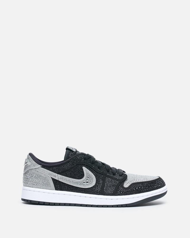 JORDAN Men's Sneakers Women's Air Jordan 1 Low OG with Swarovski® Crystals in Stealth