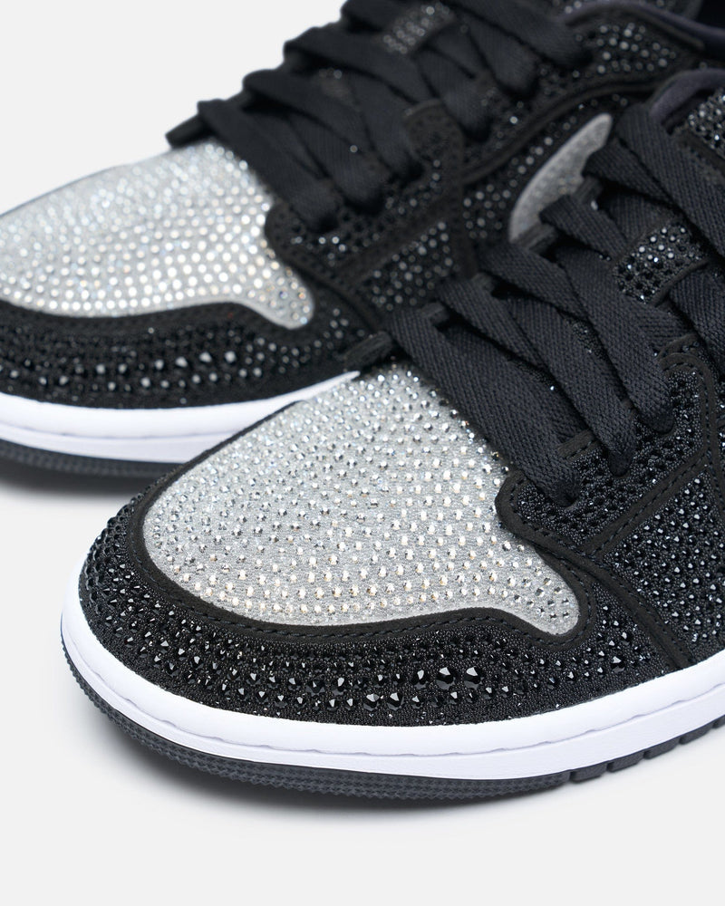 JORDAN Men's Sneakers Women's Air Jordan 1 Low OG with Swarovski® Crystals in Stealth