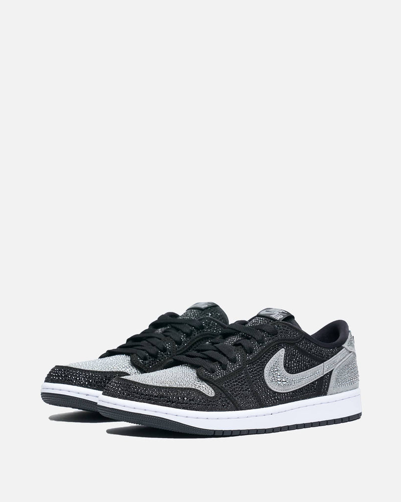 JORDAN Men's Sneakers Women's Air Jordan 1 Low OG with Swarovski® Crystals in Stealth