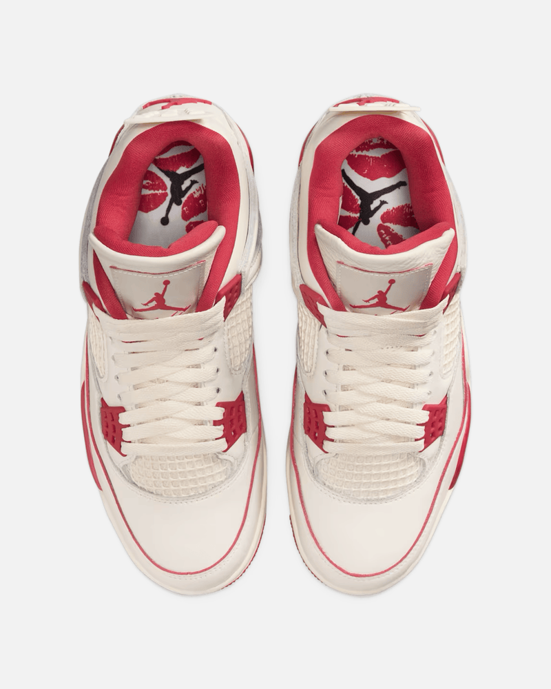 Jordan Men's Sneakers Women's Air Jordan 4 in Pale Ivory/Tough Red