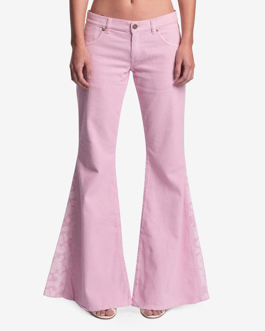 ERL Women Pants Women's Corduroy Flared Pants in Pink