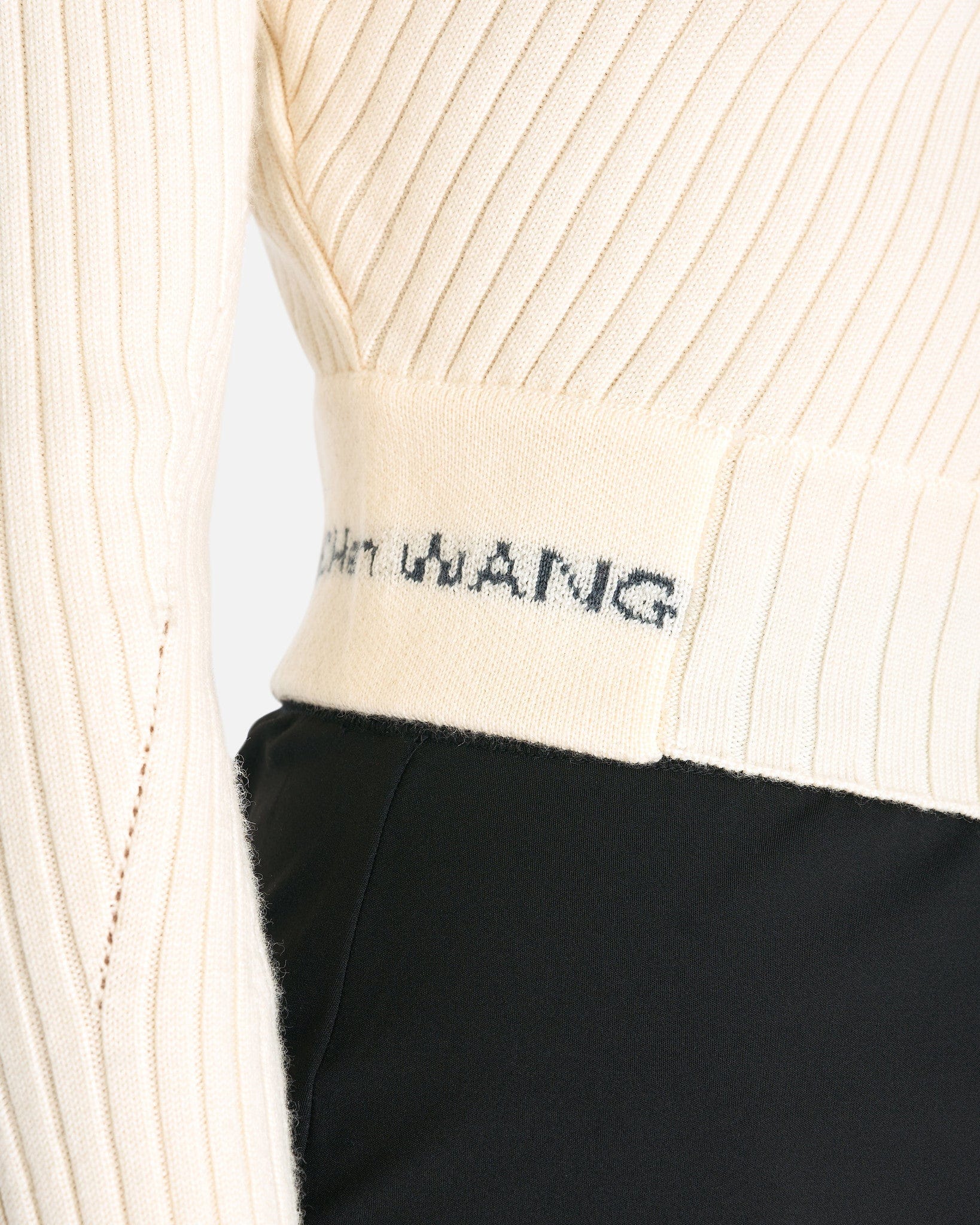 Feng Chen Wang Women Sweaters Women's Double Collar Sweater in White