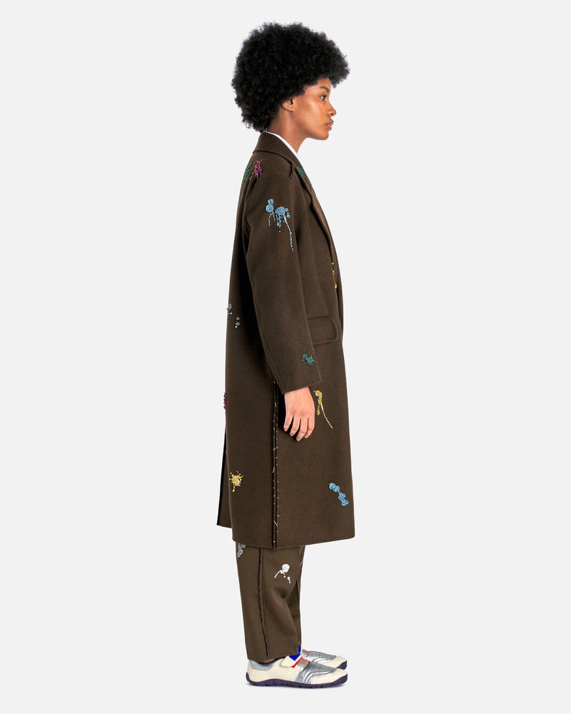 UNDERCOVER Women Jackets Women's Embroidered Splatter Coat in Brown