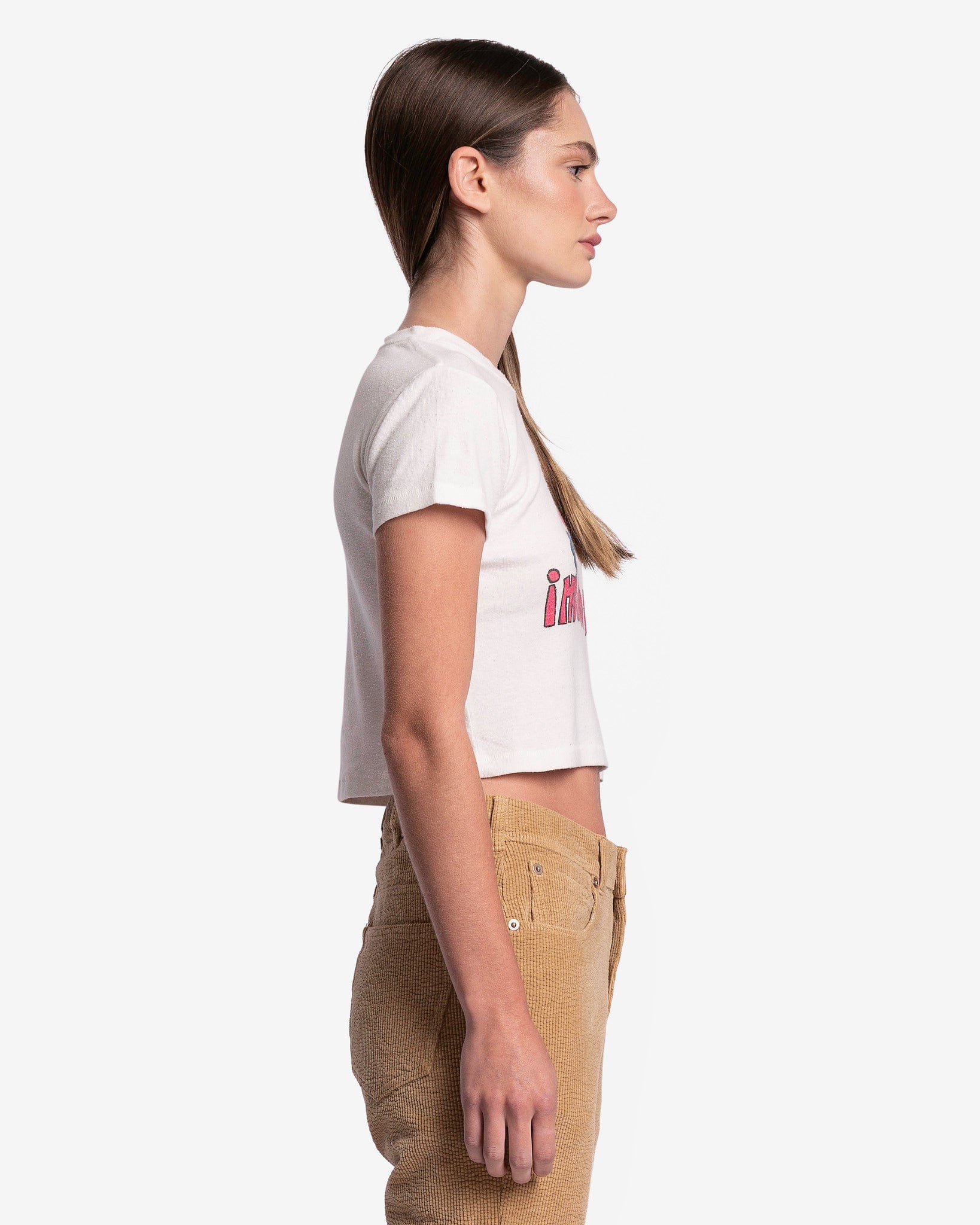 ERL Women T-Shirts Women's Hard Day Graphic T-Shirt in White