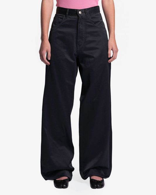 MM6 Maison Margiela Women Pants Women's Oversized 5-Pockets Pants in Black