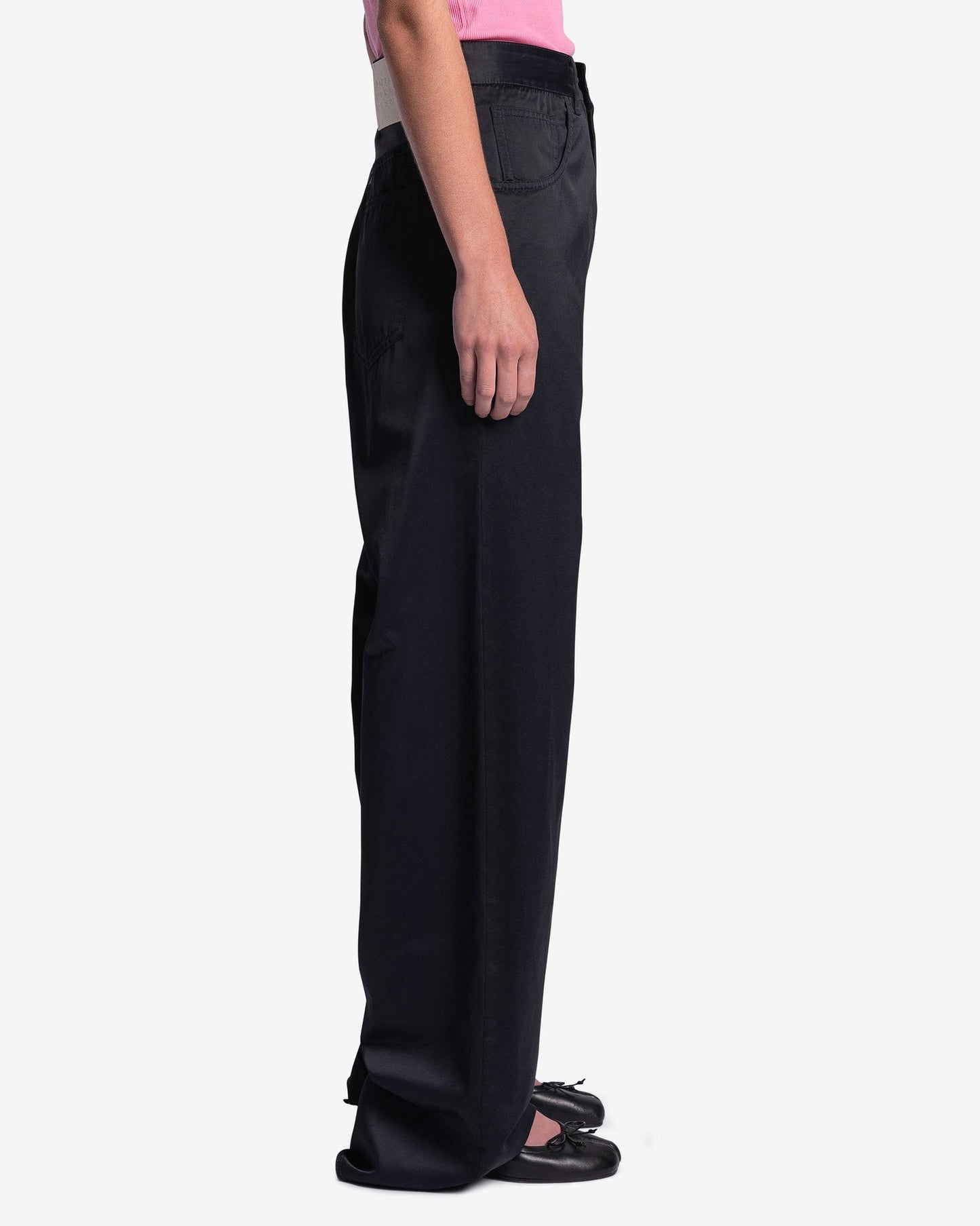 MM6 Maison Margiela Women Pants Women's Oversized 5-Pockets Pants in Black