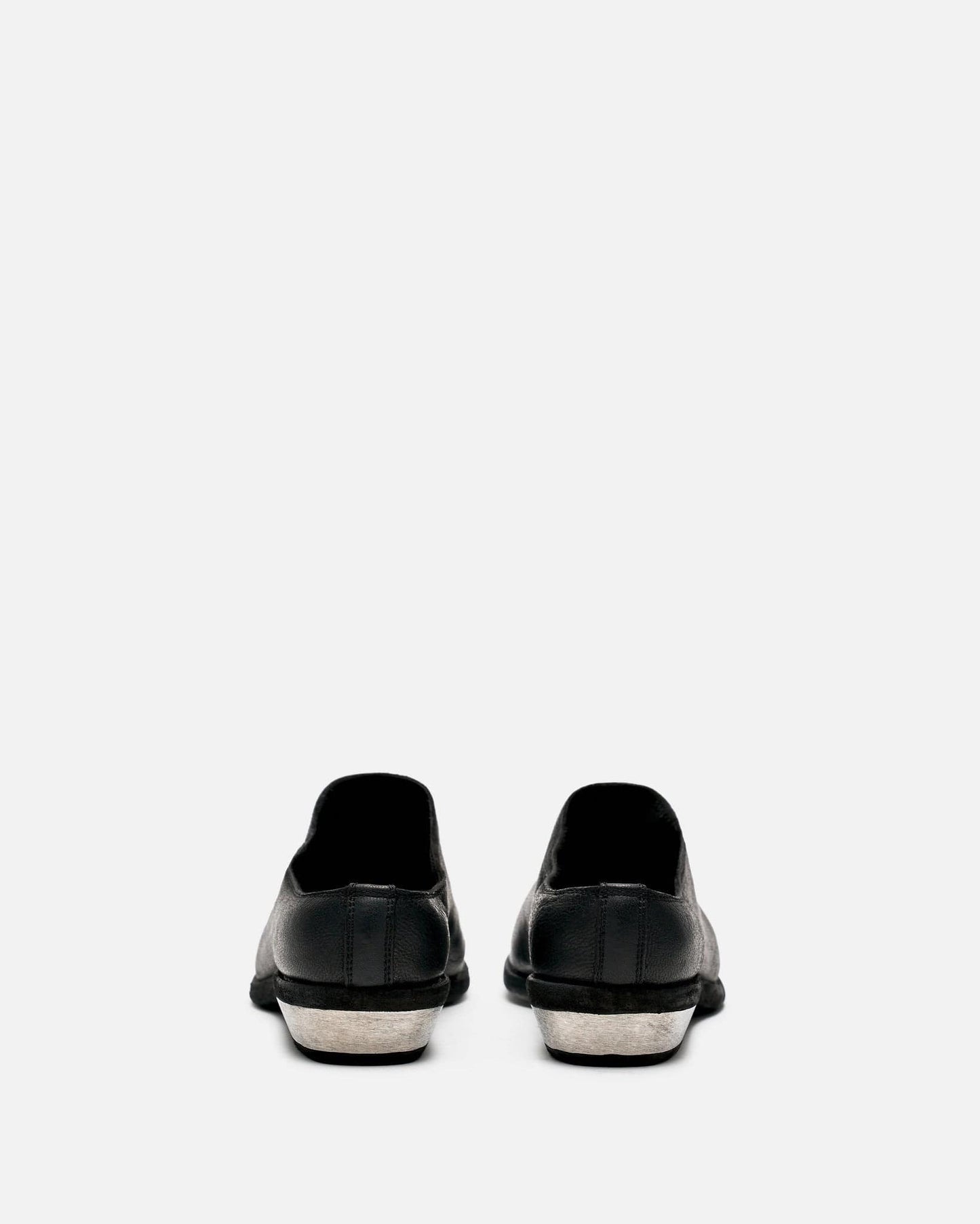 Guidi Women Sneakers Women's VG01I Full Grain Leather Metal Heel Derby in Black