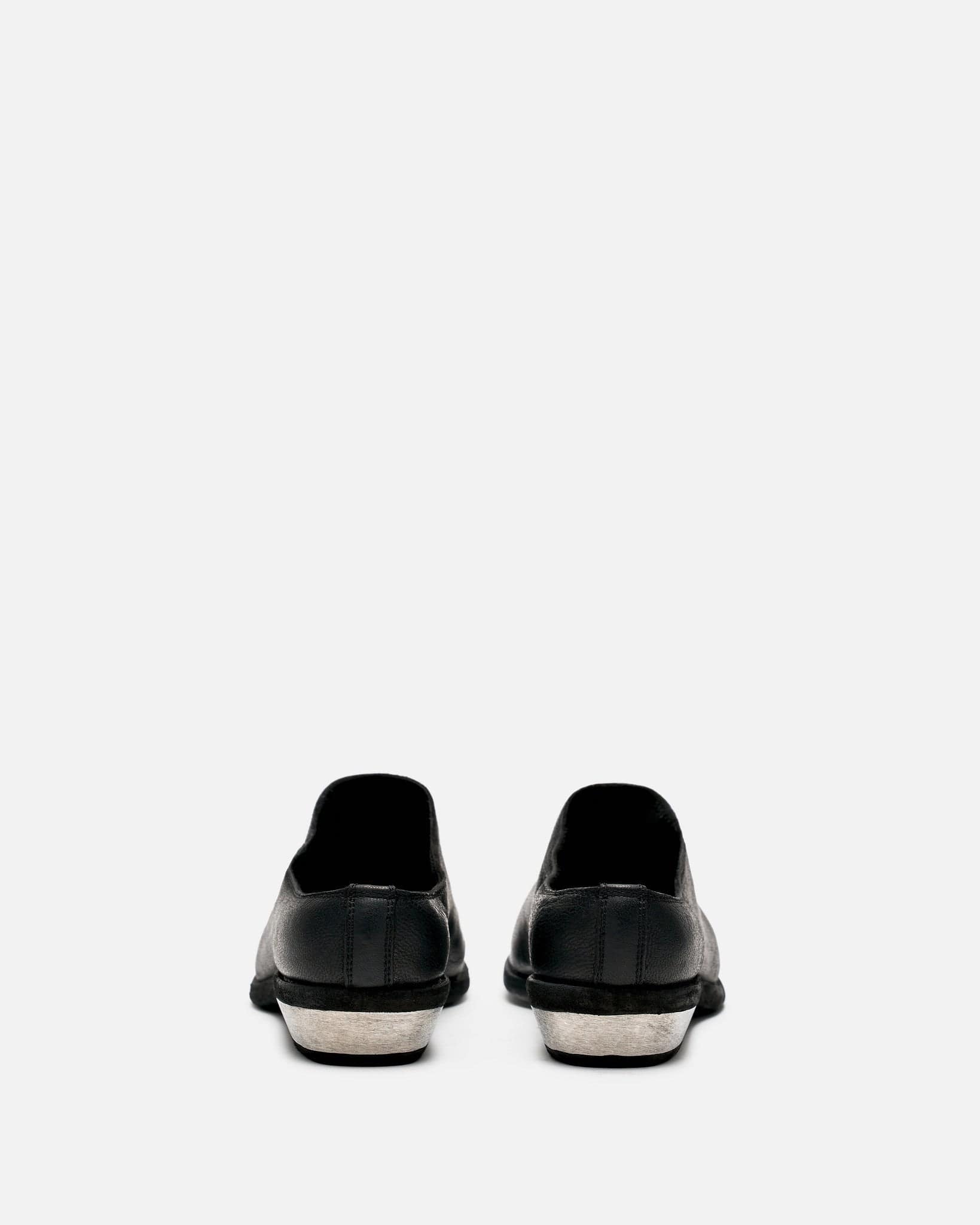 Guidi Women Sneakers Women's VG01I Full Grain Leather Metal Heel Derby in Black