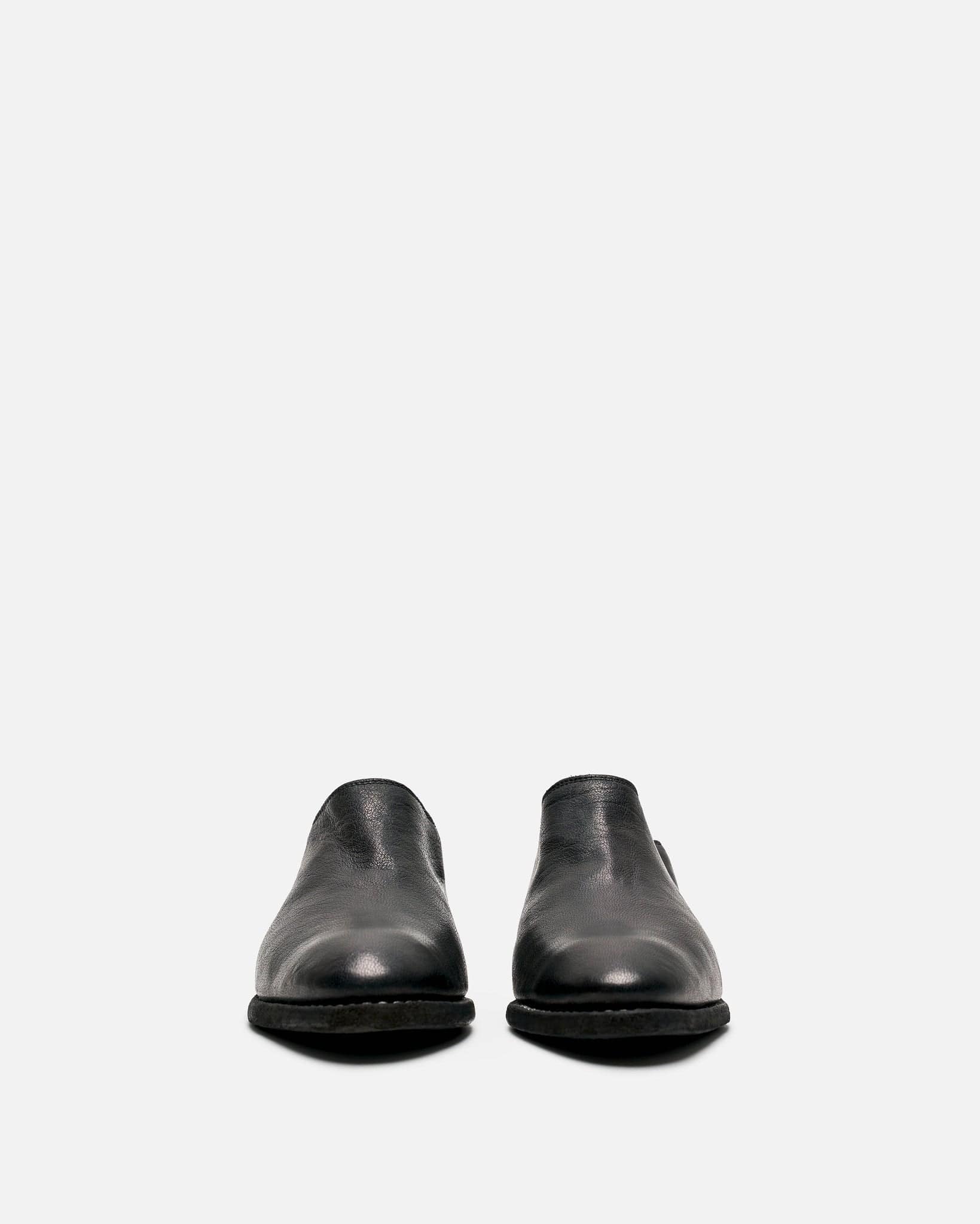 Guidi Women Sneakers Women's VG01I Full Grain Leather Metal Heel Derby in Black