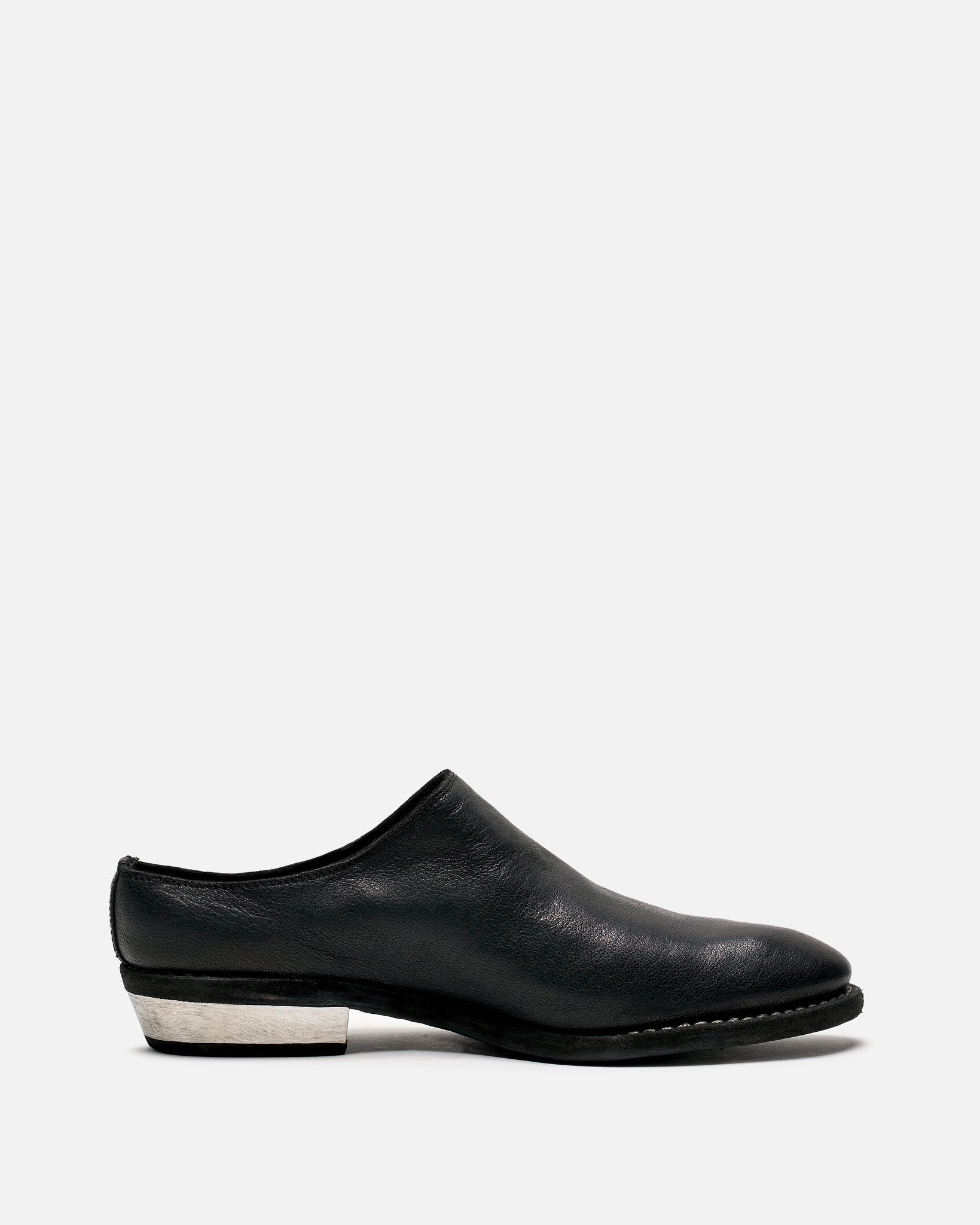 Guidi Women Sneakers Women's VG01I Full Grain Leather Metal Heel Derby in Black