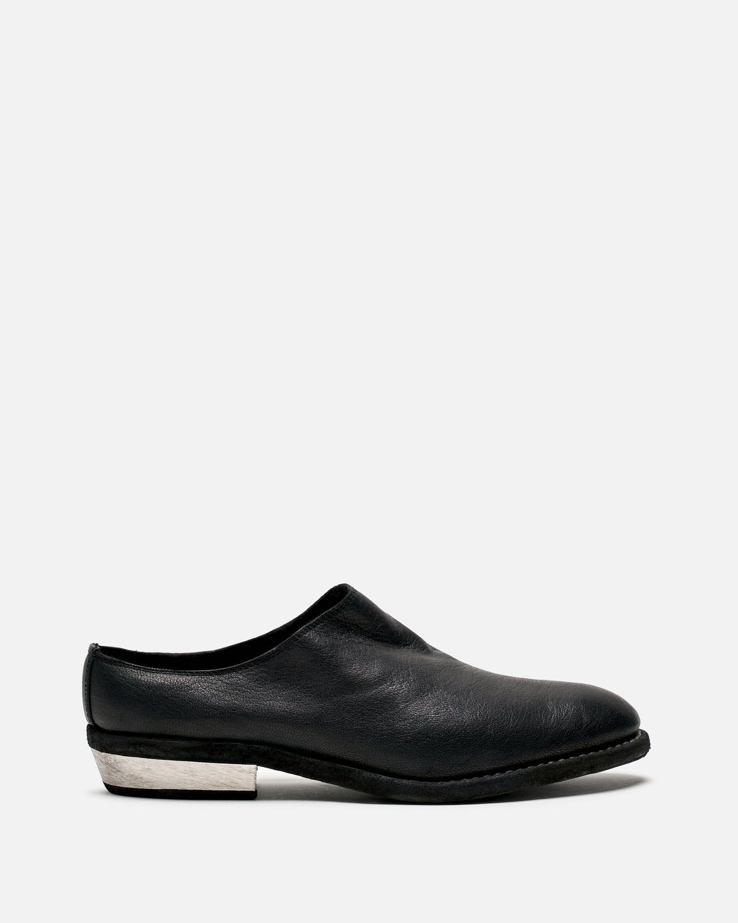 Guidi Women Sneakers Women's VG01I Full Grain Leather Metal Heel Derby in Black