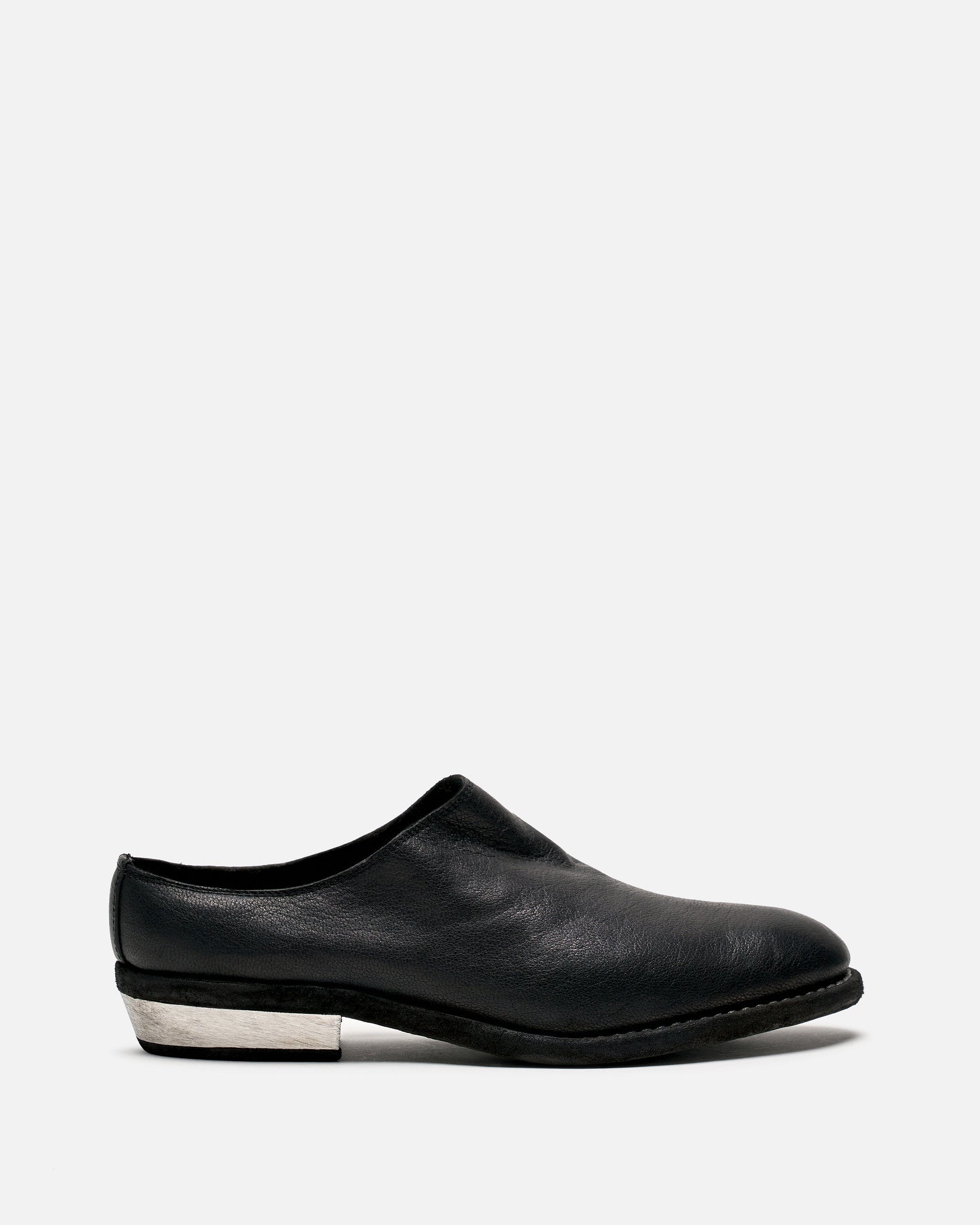 Guidi Women Sneakers Women's VG01I Full Grain Leather Metal Heel Derby in Black