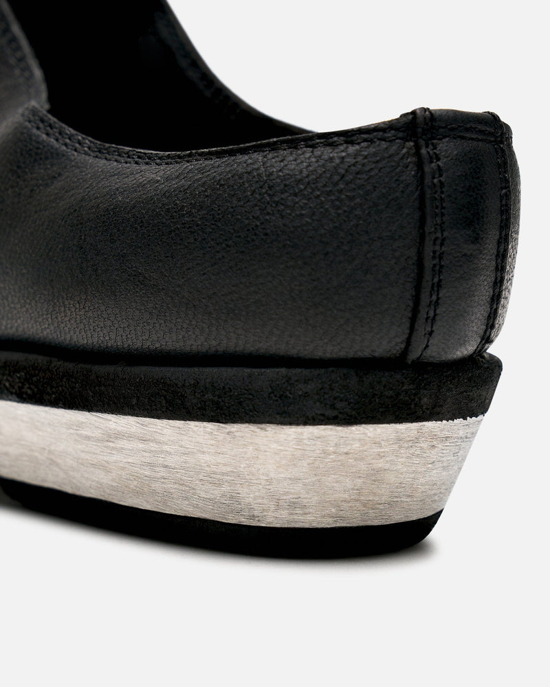 Guidi Women Sneakers Women's VG01I Full Grain Leather Metal Heel Derby in Black