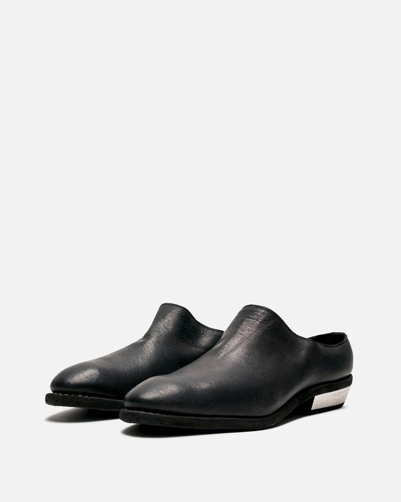 Guidi Women Sneakers Women's VG01I Full Grain Leather Metal Heel Derby in Black