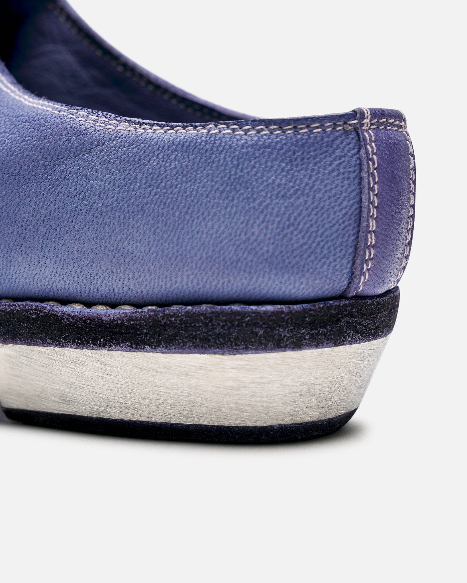 Guidi Women Sneakers Women's VG01I Full Grain Leather Metal Heel Mule in Lavender