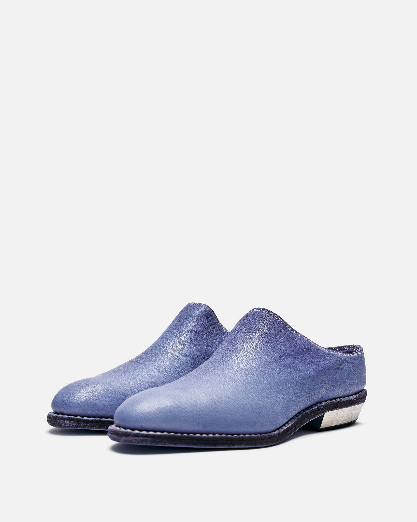 Guidi Women Sneakers Women's VG01I Full Grain Leather Metal Heel Mule in Lavender