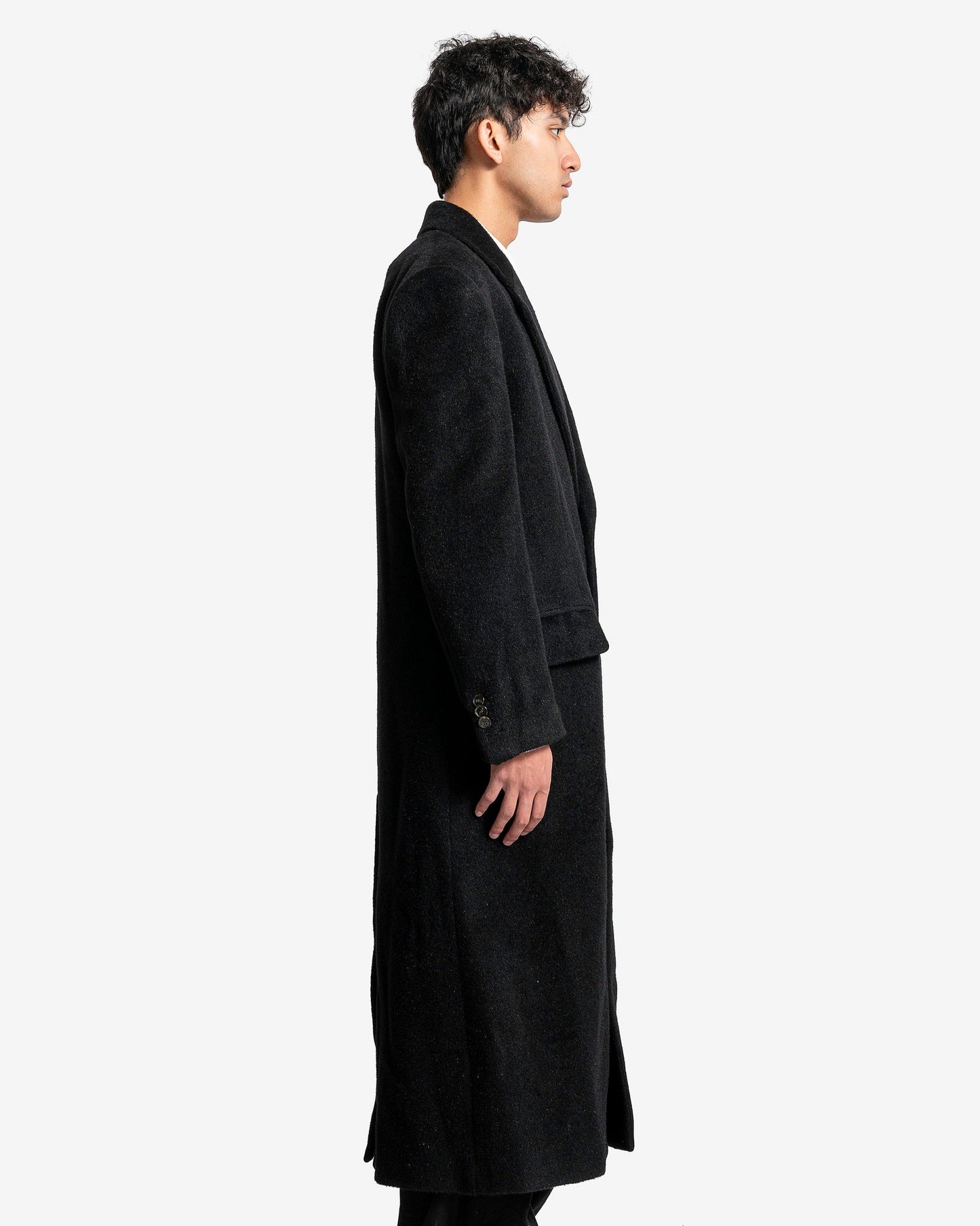 MM6 Maison Margiela Men's Coat Wool Coat in Black