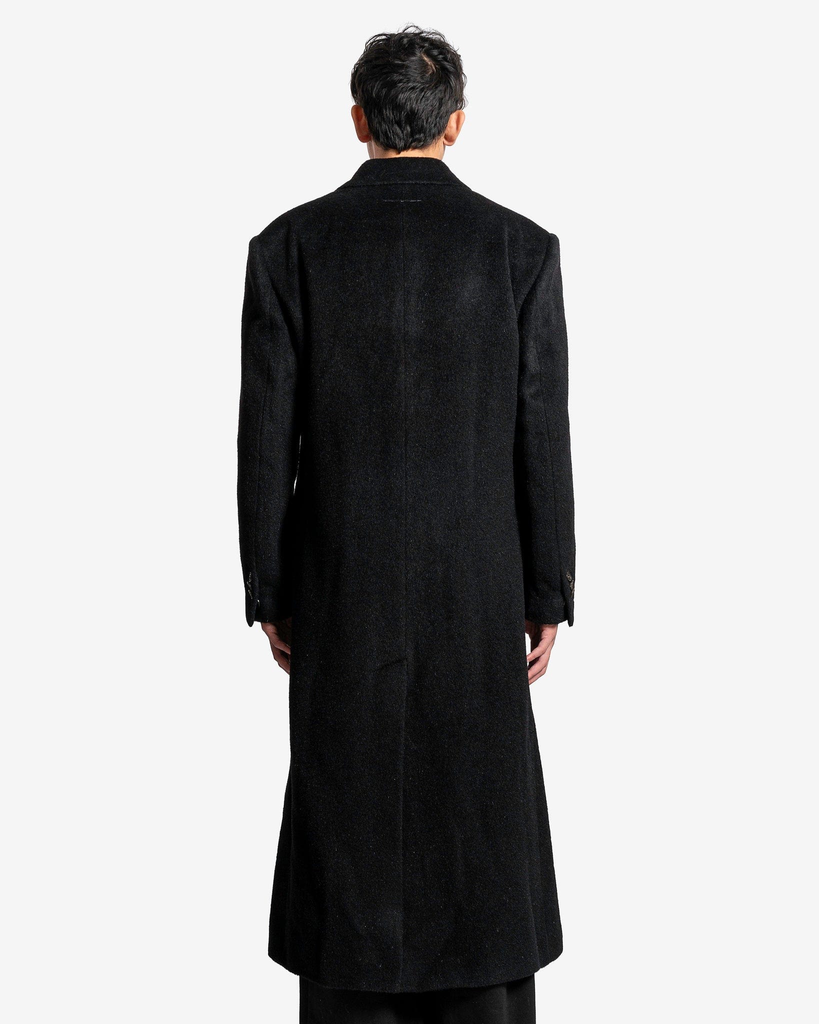 MM6 Maison Margiela Men's Coat Wool Coat in Black