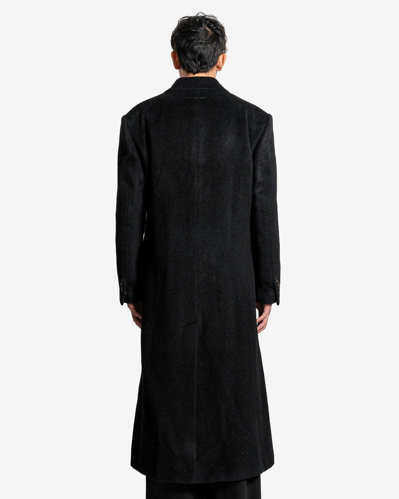 MM6 Maison Margiela Men's Coat Wool Coat in Black