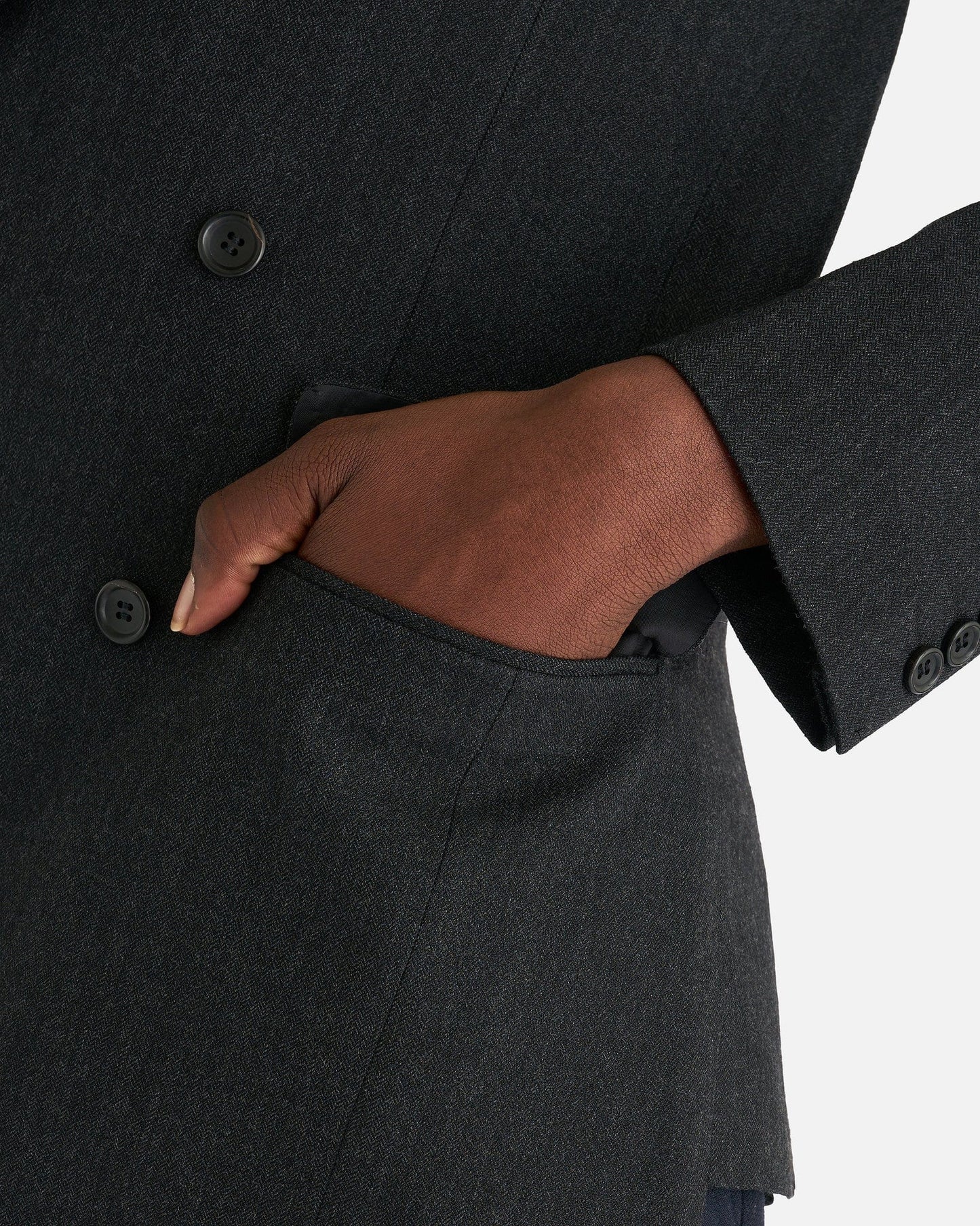 Comme des Garcons Homme Deux Men's Jackets Wool Laine Asymmetrical Blazer in Charcoal