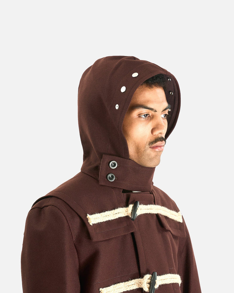 Sacai Men's Jackets Wool Melton Blouson in Brown