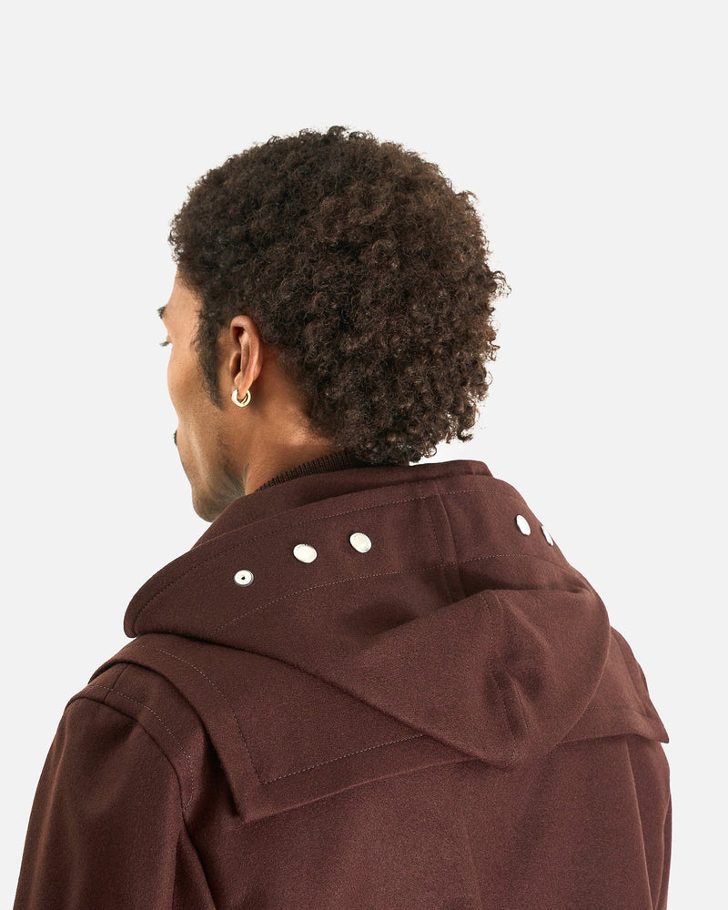 Sacai Men's Jackets Wool Melton Blouson in Brown
