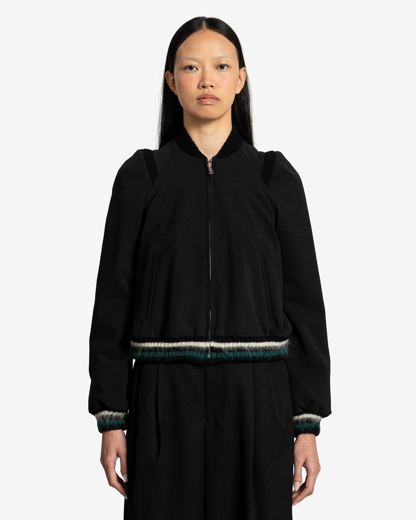 UNDERCOVER Women Jackets Wool Mounting Ribbed Jacket in Black