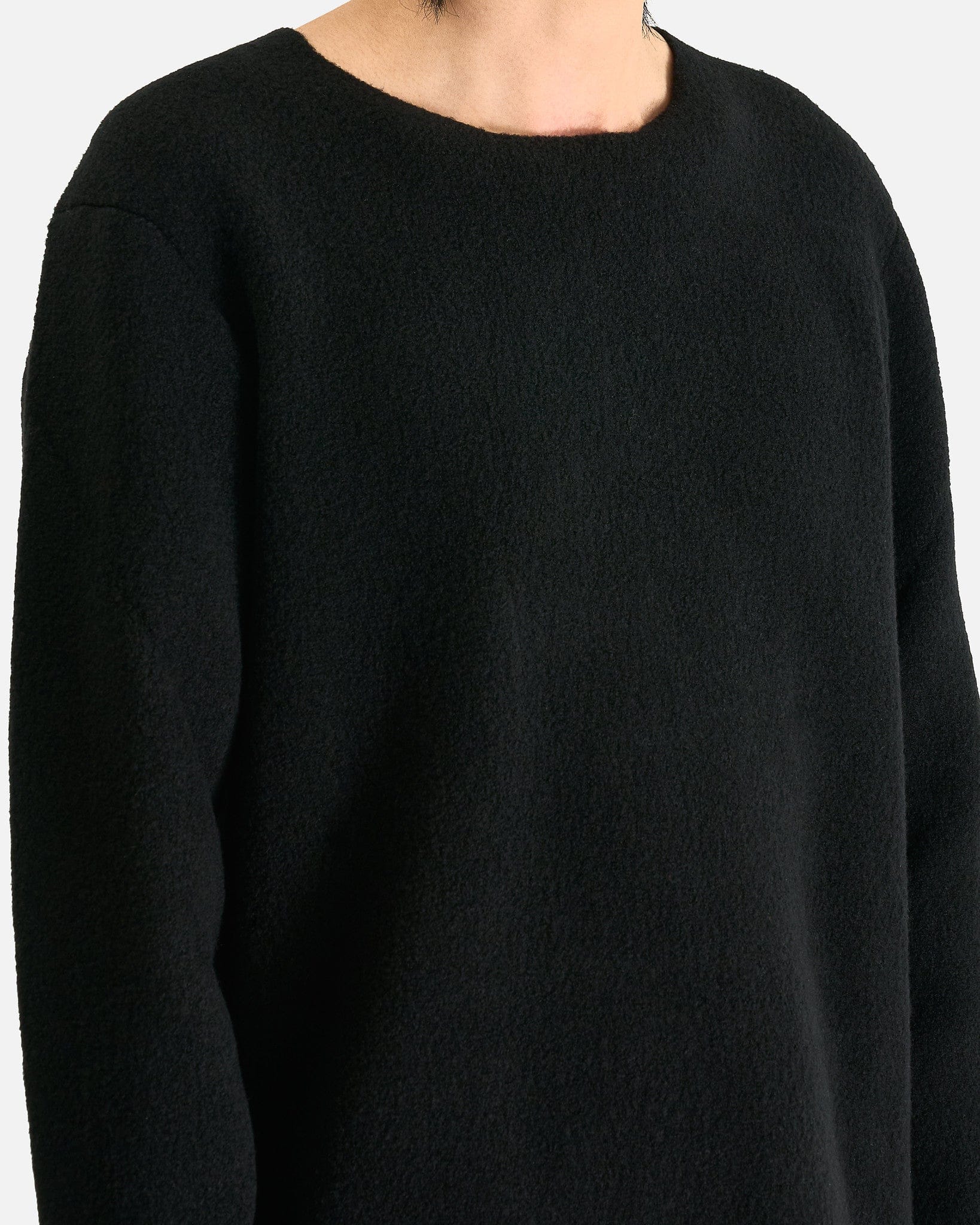 Comme des Garcons HOMME PLUS Men Sweaters Wool Nylon Sweater in Black