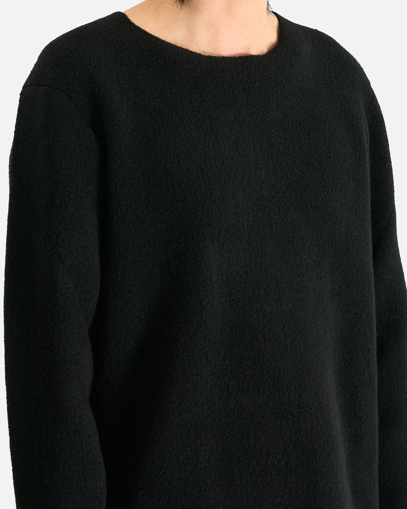 Comme des Garcons HOMME PLUS Men Sweaters Wool Nylon Sweater in Black