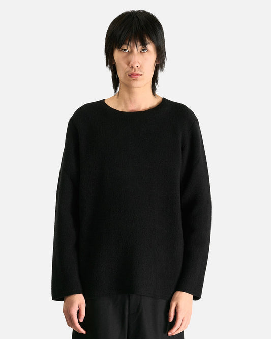 Comme des Garcons HOMME PLUS Men Sweaters Wool Nylon Sweater in Black
