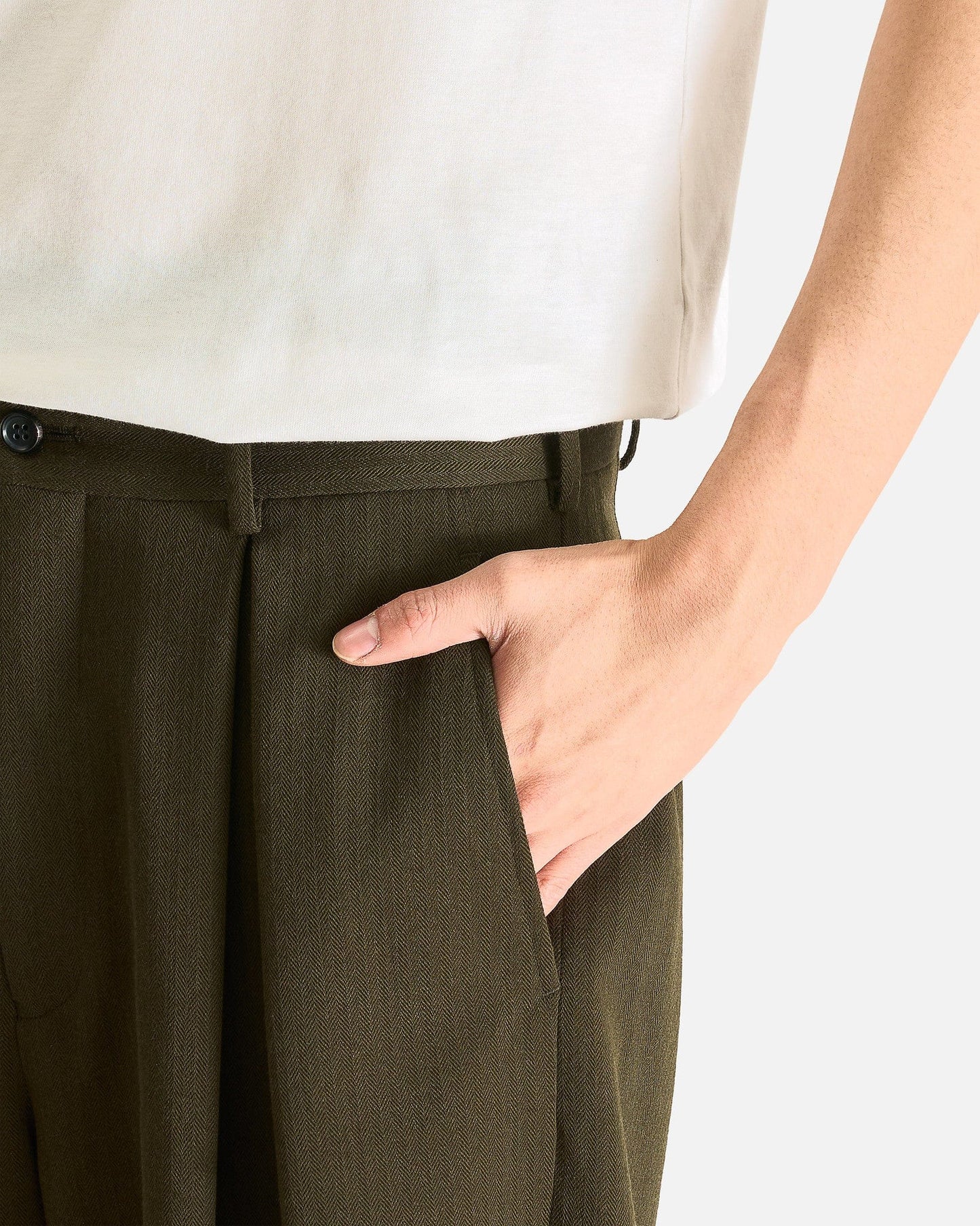 Comme des Garcons HOMME PLUS Men's Pants Wool Pants in Khaki