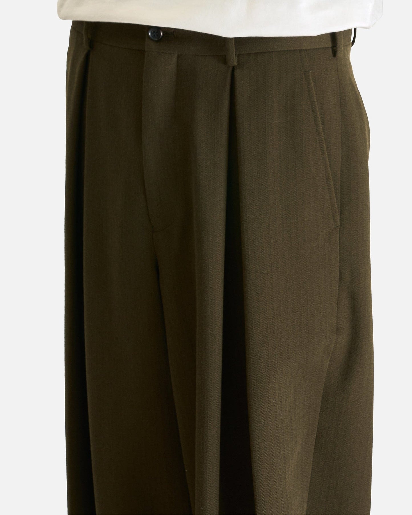 Comme des Garcons HOMME PLUS Men's Pants Wool Pants in Khaki