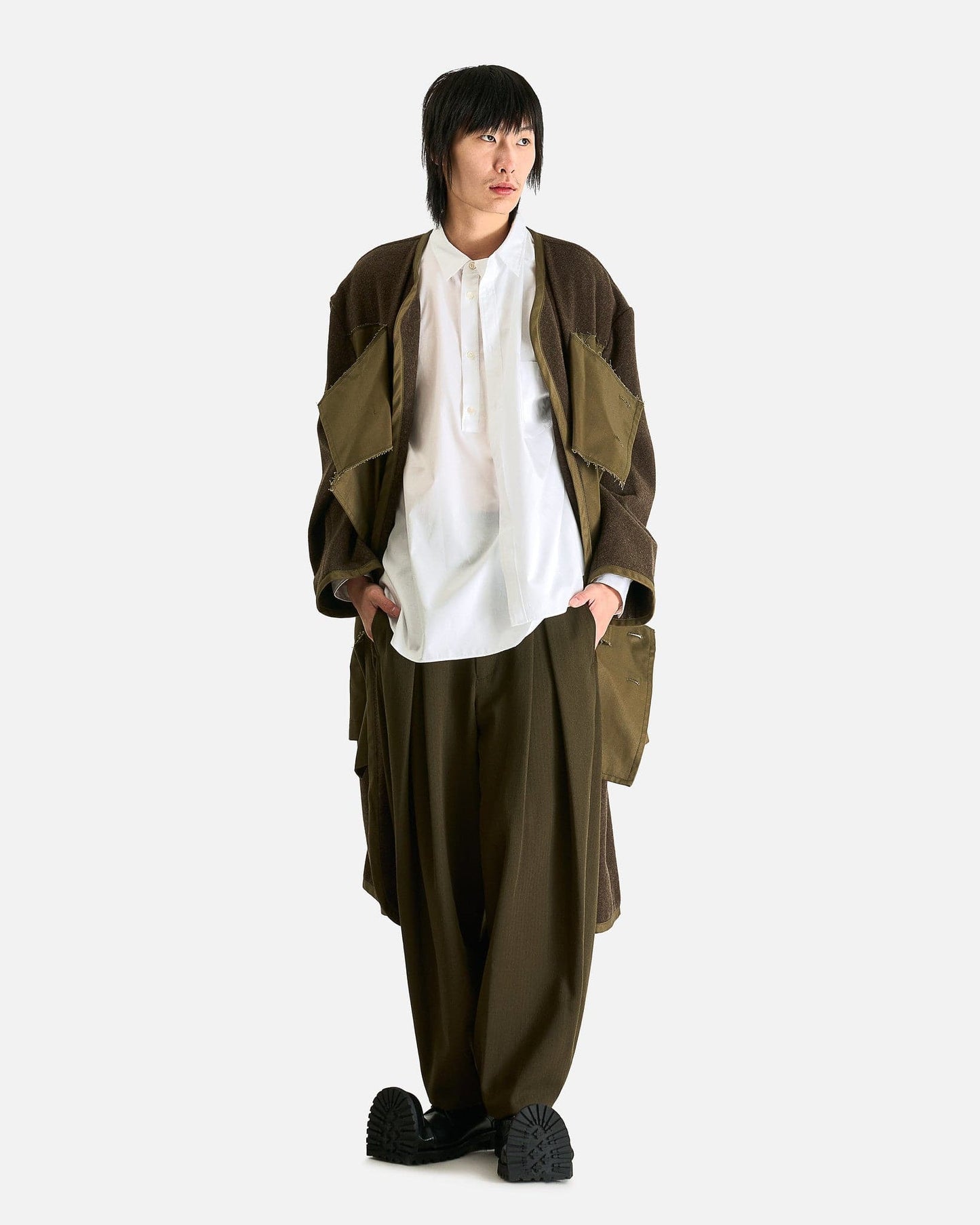 Comme des Garcons HOMME PLUS Men's Pants Wool Pants in Khaki