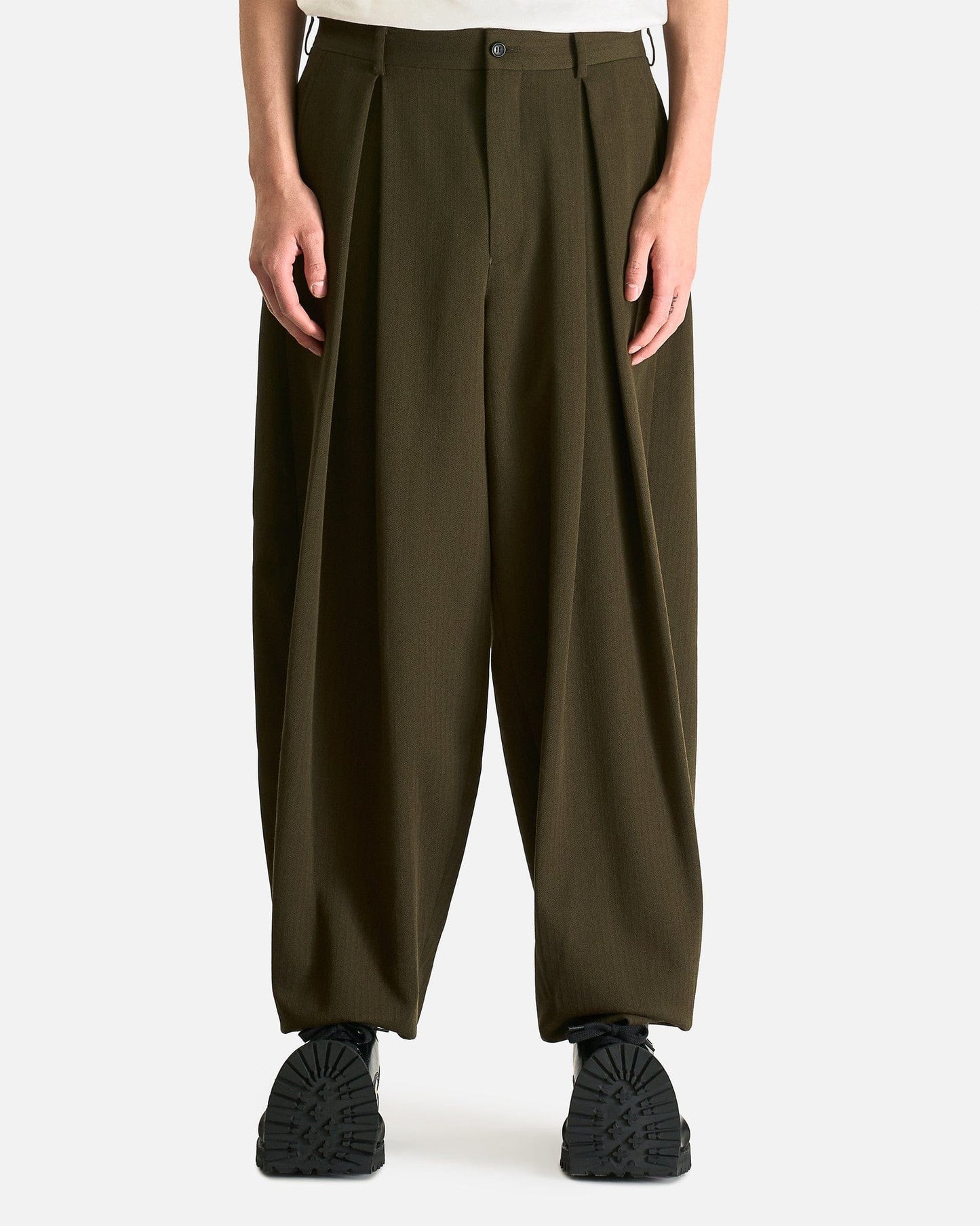Comme des Garcons HOMME PLUS Men's Pants Wool Pants in Khaki
