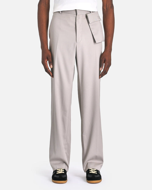 MM6 Maison Margiela Men's Pants Wool Pouch Tailored Pants in Taupe