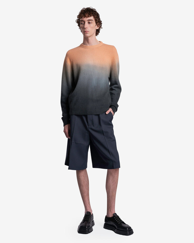 Jil Sander Men's Sweater Wool Relaxed Fit Sweater in Open Orange