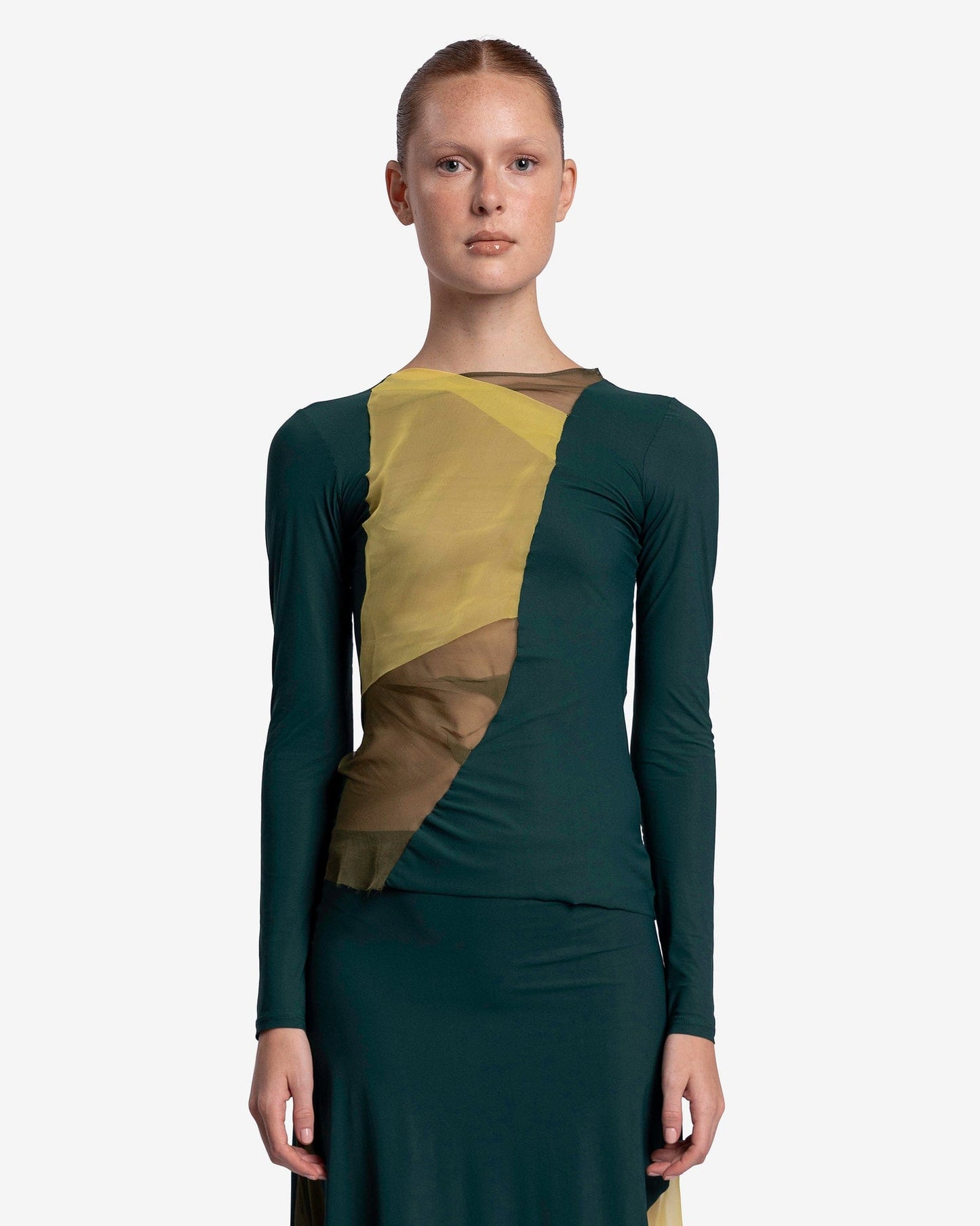 Paula Canovas Del Vas Women Tops Woozy Top in Yellow/Forest