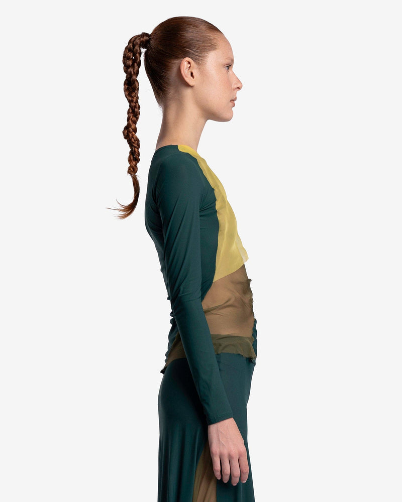 Paula Canovas Del Vas Women Tops Woozy Top in Yellow/Forest