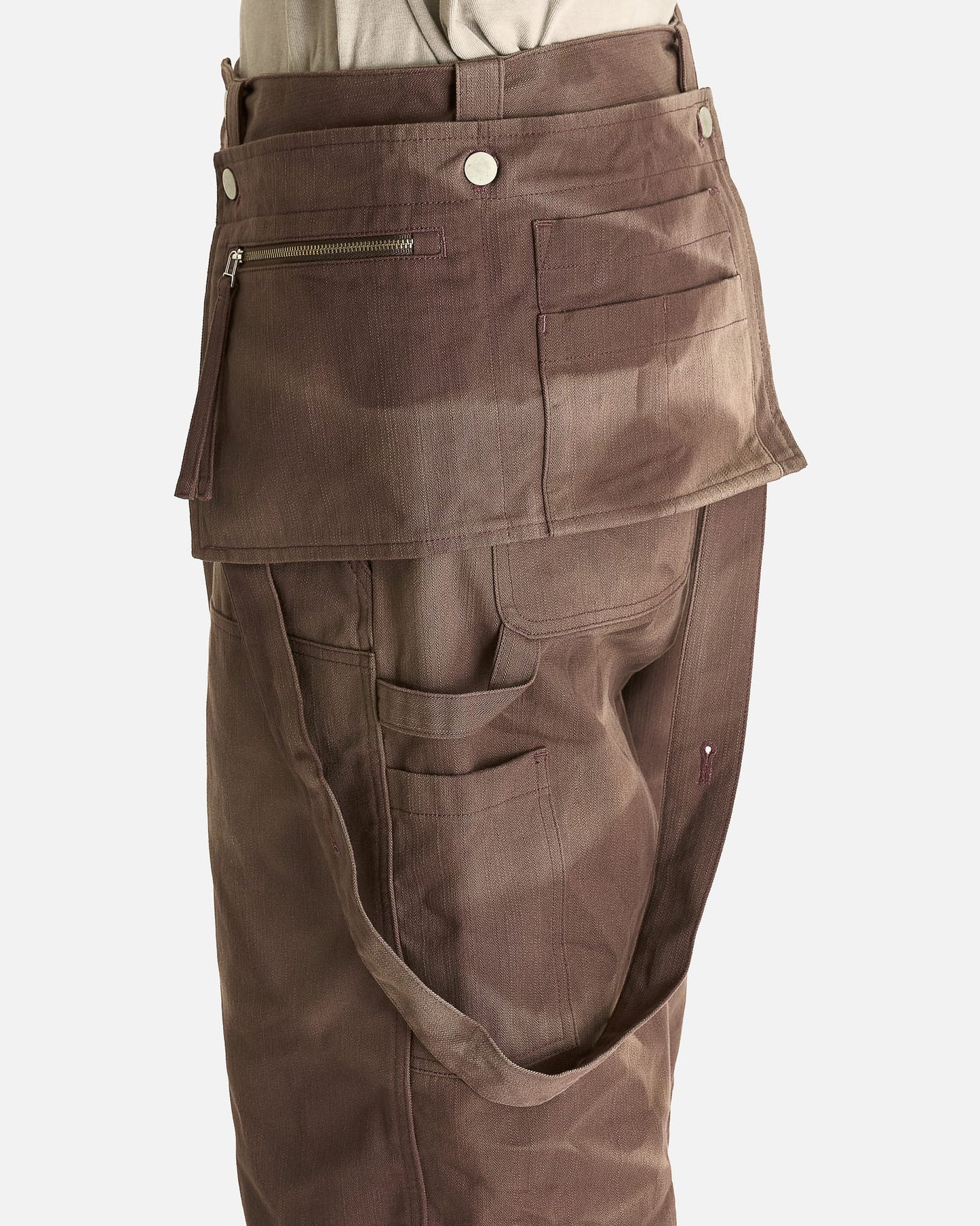 JiyongKim Men's Pants Work Half Trousers in Brown