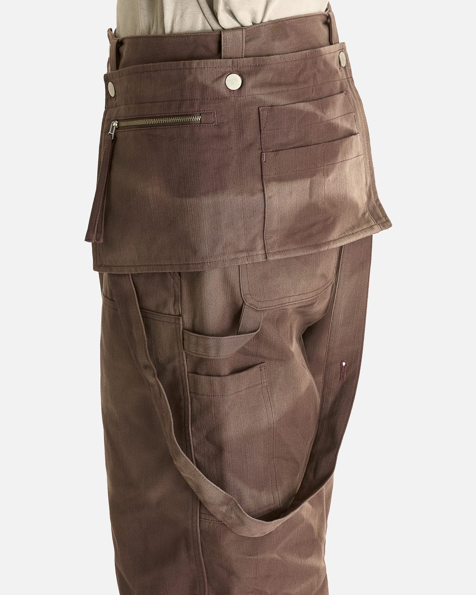 JiyongKim Men's Pants Work Half Trousers in Brown