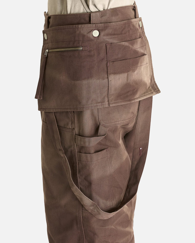 JiyongKim Men's Pants Work Half Trousers in Brown