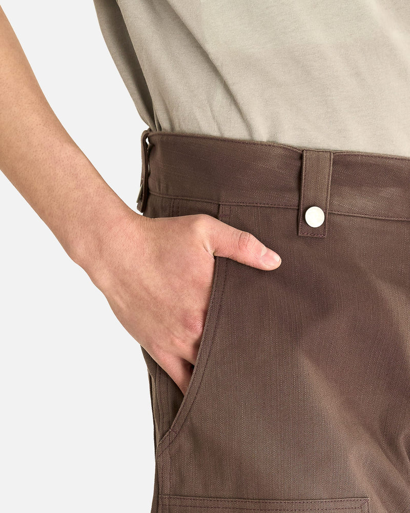JiyongKim Men's Pants Work Half Trousers in Brown