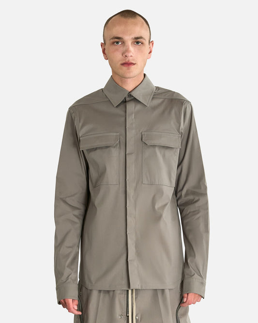 Rick Owens Men's Shirts Work Shirt in Steel